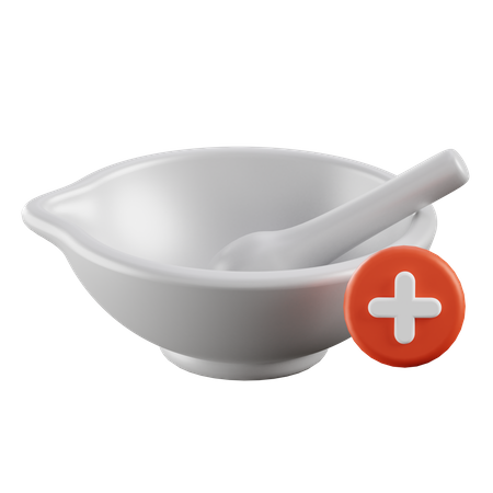 Mortar And Pestle  3D Illustration