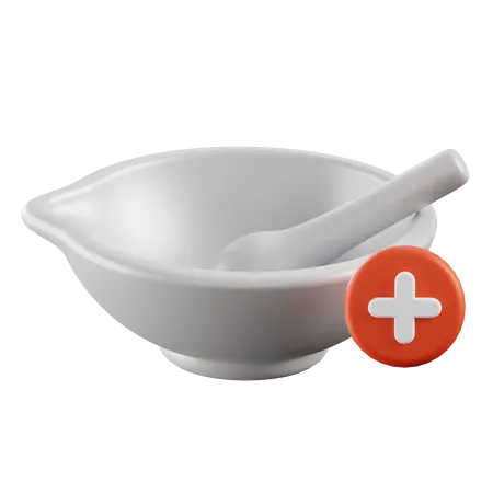 Mortar And Pestle  3D Illustration