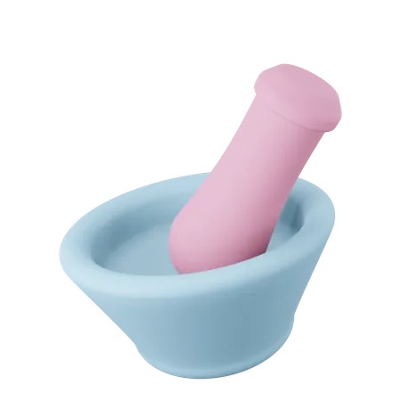 Mortar And Pestle  3D Illustration