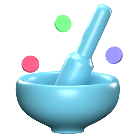 Mortar And Pestle  3D Icon
