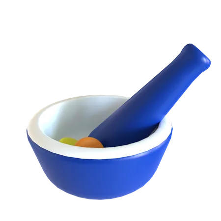 Mortar And Pestle 3 D Icon Suitable For Medical Design 3D Icon