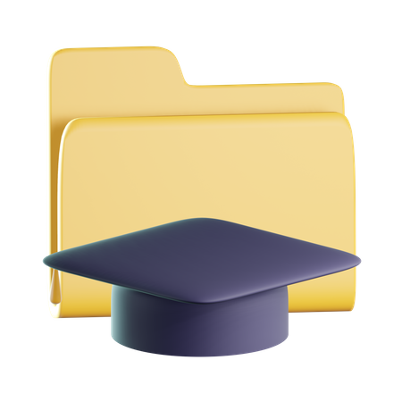 Mortarboard Folder  3D Icon