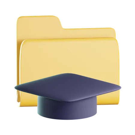 Mortarboard Folder  3D Icon