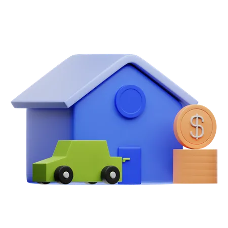 Mortgage Assets  3D Icon