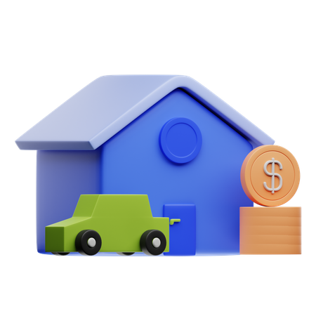 Mortgage Assets  3D Icon