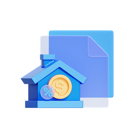 Mortgage Document  3D Icon