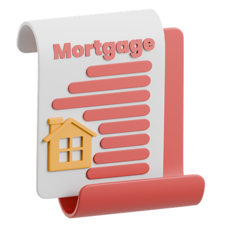Mortgage Document  3D Icon