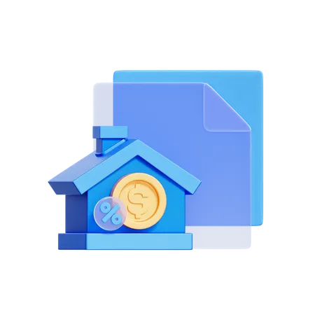 Mortgage Document  3D Icon