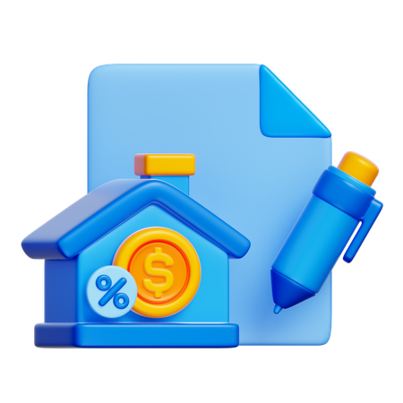 Mortgage Loan  3D Icon