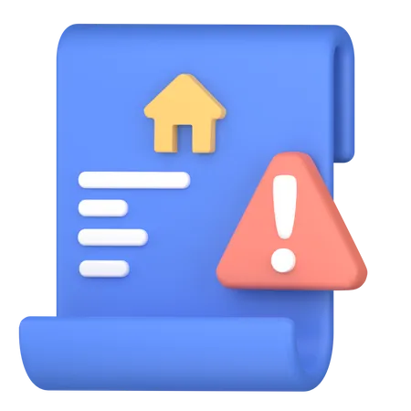 Mortgage Warning  3D Icon