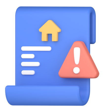 Mortgage Warning  3D Icon