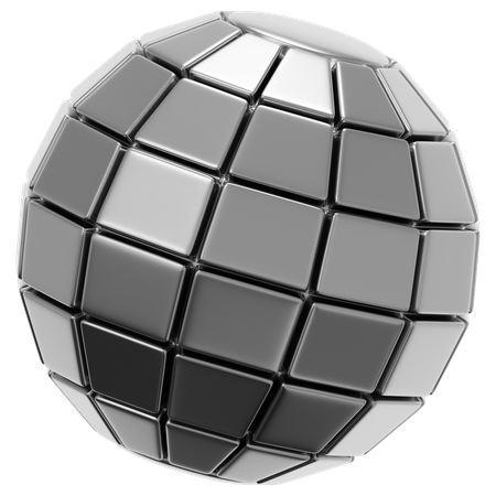 Mosaicos de rejilla cromados  3D Icon