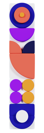 Mosaik geometrische Elementform  3D Icon