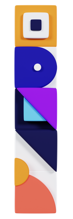 Mosaik geometrische Elementform  3D Icon