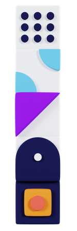 Mosaik geometrische Elementform  3D Icon