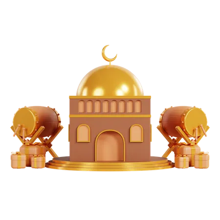 Moschee  3D Illustration