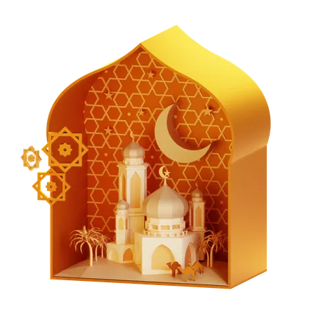 Moschee  3D Illustration