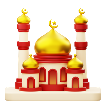 Moschee Gebäude Ramadan  3D Icon