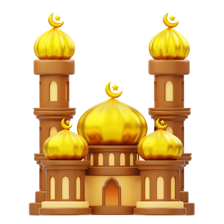 Moschee Gebäude Ramadan  3D Icon