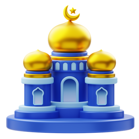 Moschee Gebäude Ramadan  3D Icon