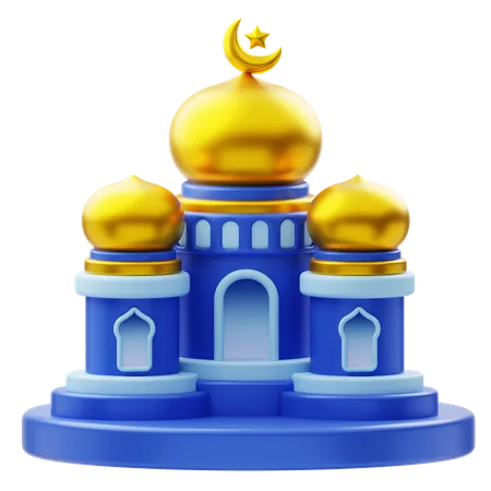 Moschee Gebäude Ramadan  3D Icon