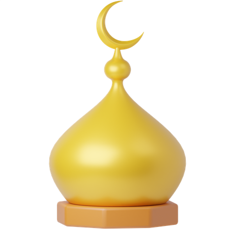 Moschee goldene Kuppel  3D Icon