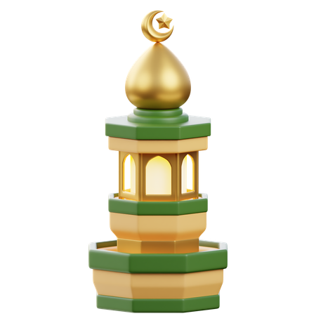 Und bedrohte die Moschee  3D Icon