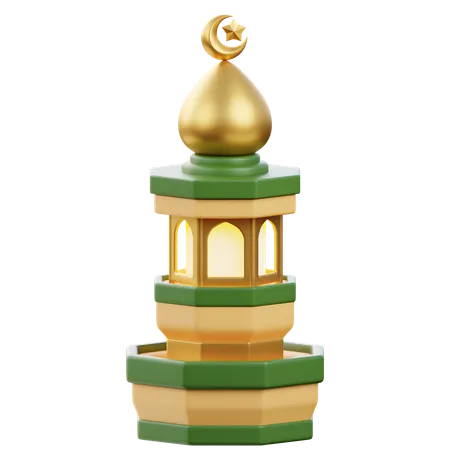 Und bedrohte die Moschee  3D Icon