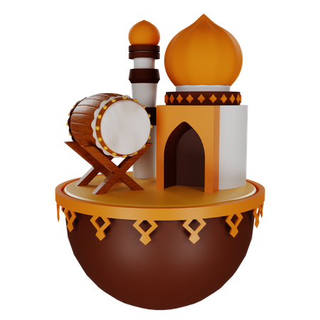 Moscheengebäude  3D Icon