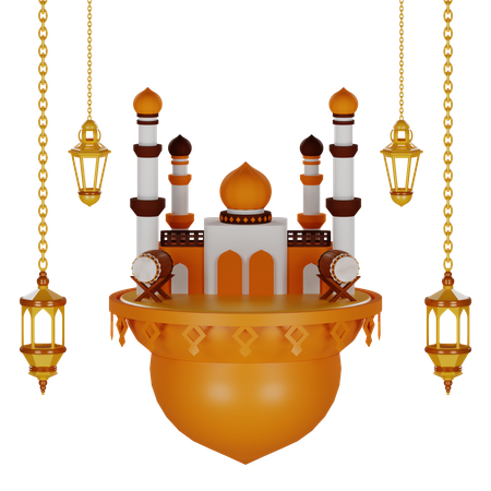 Moscheengebäude  3D Icon