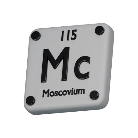 Moscovium Element 3 D Icon 3D Icon