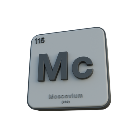 Moscovium  3D Illustration