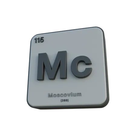 Moscovium  3D Illustration