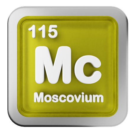 Moskovium-Periodensystem  3D Icon