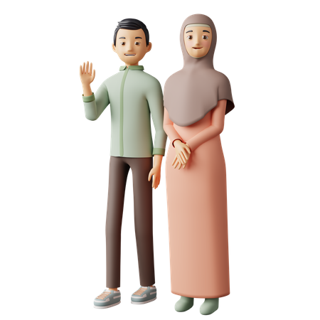 Moslem Couple  3D Icon