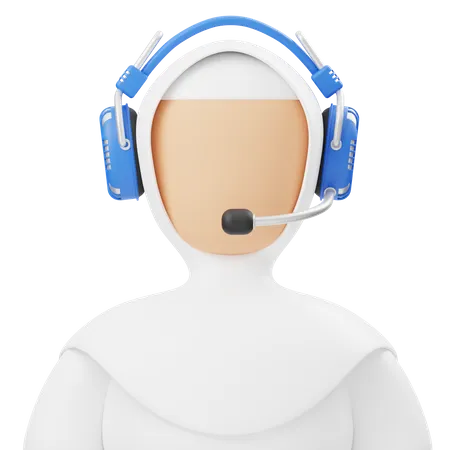 Moslem Female Customer Service  3D Icon