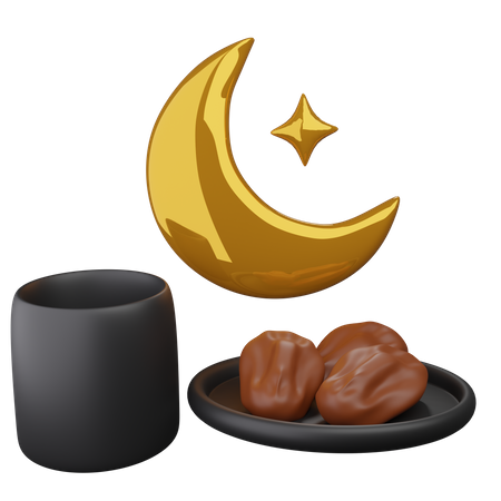 Moslem Food Illustration  3D Icon