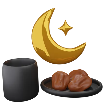 Moslem Food Illustration  3D Icon