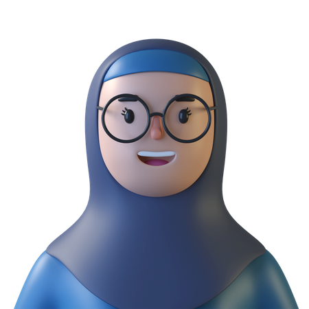 Moslem Woman 3D Illustration