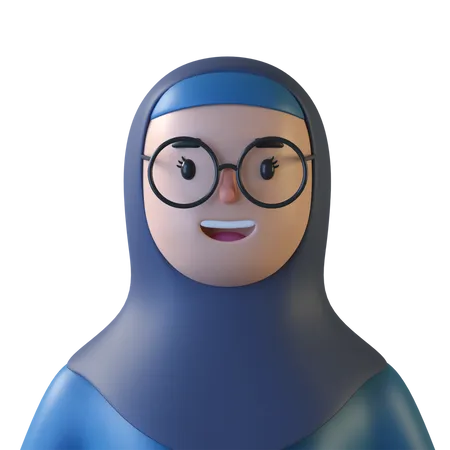 Moslem Woman  3D Icon