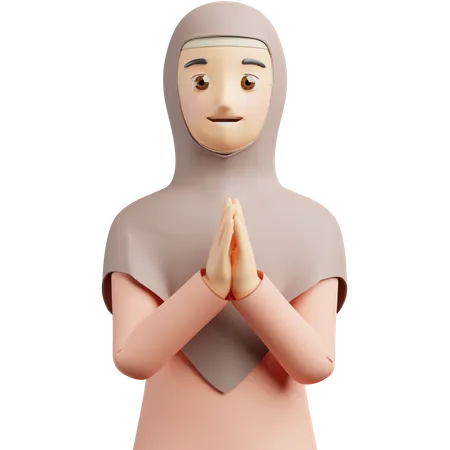 Moslem women  3D Illustration