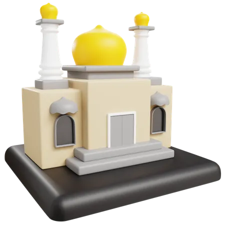 3 D Mosque With Isolated Background 3D Icon