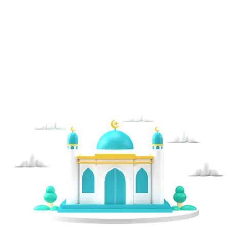 Illustration Of A Mosque For A Ramadan Event 3D Icon