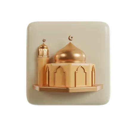 Islamic Icon Masjid 3D Illustration