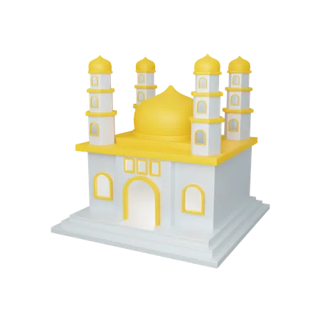 3 D Rendering Mosque Isolated Useful For Islam Ramadan Design Illustration 3D Illustration