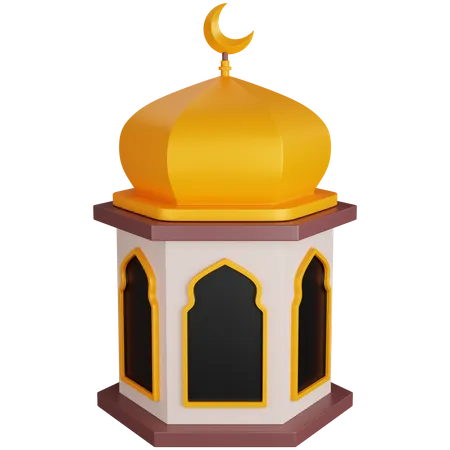 3 D Rendering Beautiful Mosque Isolated 3D Icon