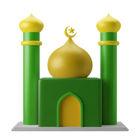Mosque 3 D Icon Illustration 3D Icon
