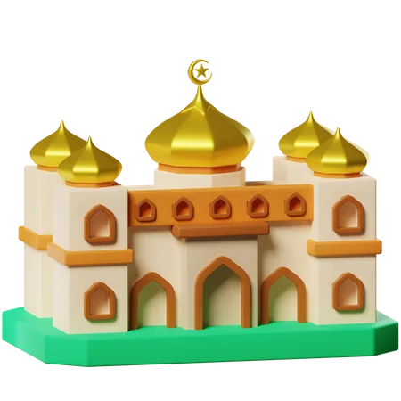 Mosque Building 3 D Icon 3D Icon