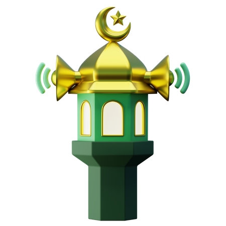 Mosque Azan Tower  3D Icon