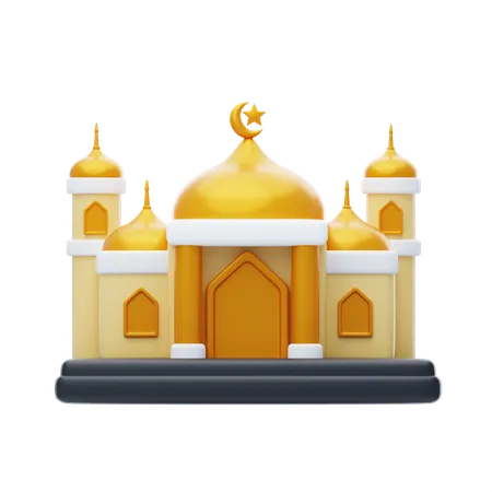Mosque 3 D Icon 3 D Realistic Mosque Building 3D Icon